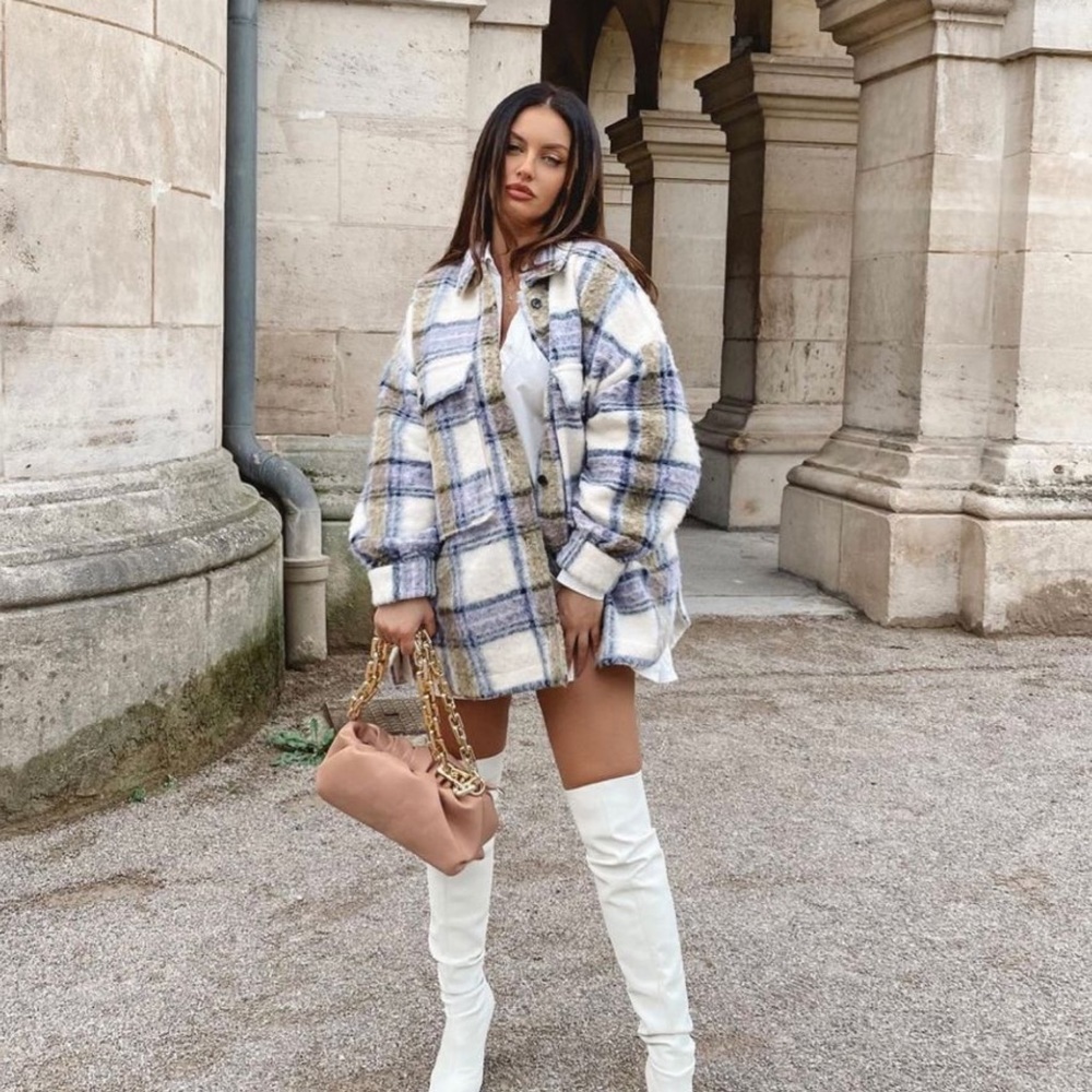 Winter High Shine White Patent Thigh High Boots (Wide Calf)